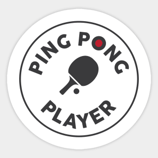 Ping Pong Player Sticker